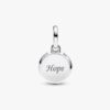Rotes Mini-Medaillon-Charm aus Murano Glass – gravierbar – Sterlingsilber