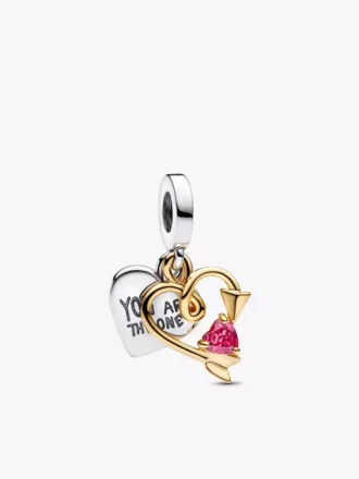 Armband „Arrow of Love“ und gravierbares Charm-Set, 2er-Set