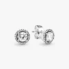 Runde funkelnde Ohrringe aus Sterlingsilber Runde funkelnde Ohrringe aus Sterlingsilber
