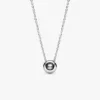 Runde Halo-Halskette aus Sterlingsilber Runde Halo-Halskette aus Sterlingsilber