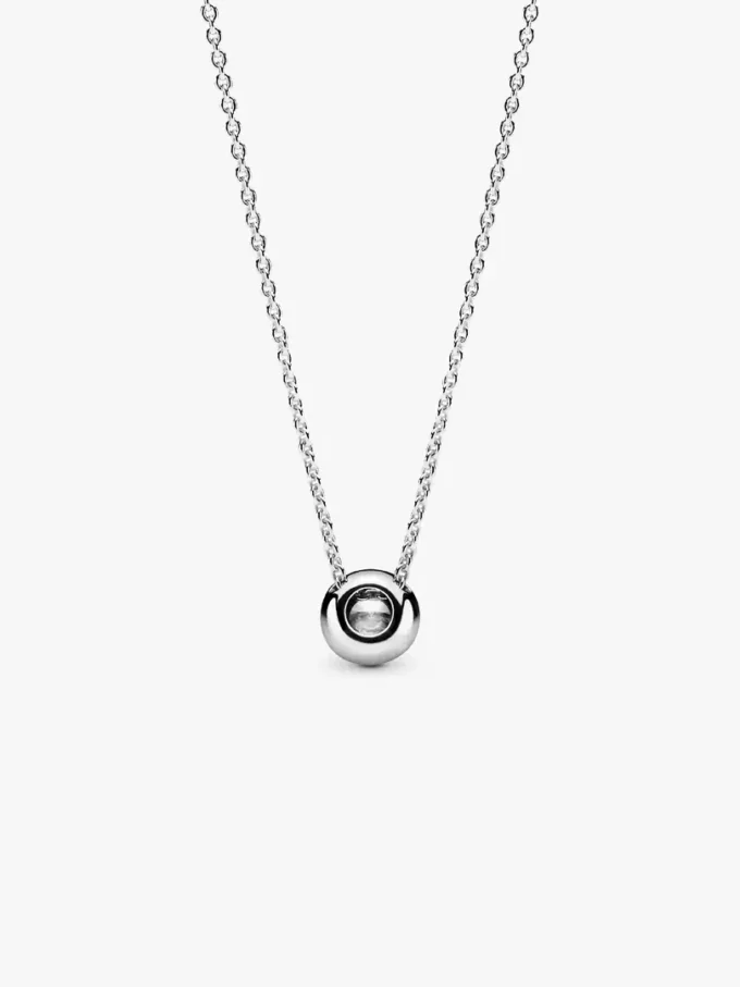Runde Halo-Halskette aus Sterlingsilber Runde Halo-Halskette aus Sterlingsilber