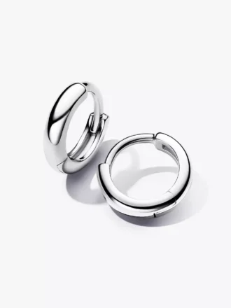 Runde Huggie-Ohrringe aus Sterlingsilber