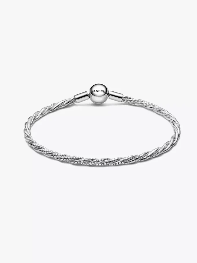 Runde Pandora-Verschluss-Snake Chain-Kette aus Sterlingsilber Runde Pandora-Verschluss-Snake Chain-Kette aus Sterlingsilber