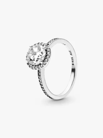 Runder funkelnder Ring aus Sterlingsilber