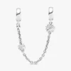 Safety Chain mit Gänseblümchen-Charm aus Sterlingsilber Safety Chain mit Gänseblümchen-Charm aus Sterlingsilber