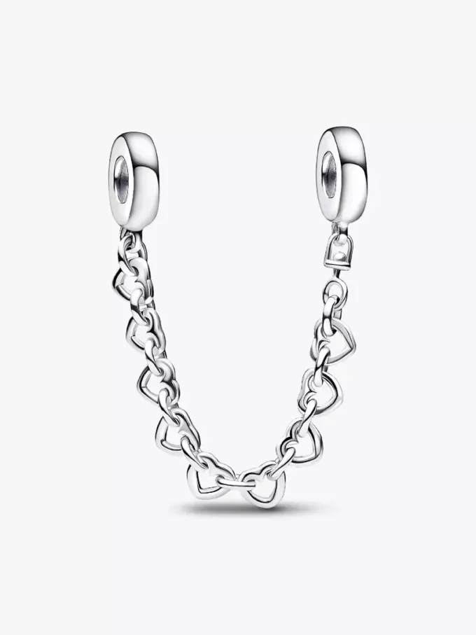 Safety Chain „Verbundene Herzen“ aus Sterlingsilber Safety Chain „Verbundene Herzen“ aus Sterlingsilber