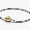 Schlangenverschluss- und Kettenarmband – Sterlingsilber, 14-karätig vergoldet Schlangenverschluss- und Kettenarmband – Sterlingsilber, 14-karätig vergoldet
