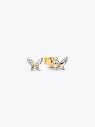 Schmetterlings-Ohrringe, 14 Karat vergoldet Schmetterlings-Ohrringe, 14 Karat vergoldet