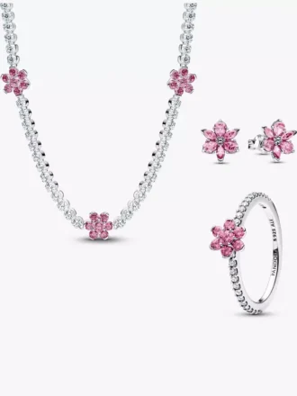 Schmuckset „Pink Herbarium Bloom“ (3-teilig)