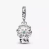 Schneeflocken-Schneekugel-Dangle Charm aus Sterlingsilber Schneeflocken-Schneekugel-Dangle Charm aus Sterlingsilber