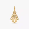 Schützender Hamsa-Hand-Dangle Charm, 14-karätig vergoldet Schützender Hamsa-Hand-Dangle Charm, 14-karätig vergoldet