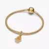 Schützender Hamsa-Hand-Dangle Charm, 14-karätig vergoldet Schützender Hamsa-Hand-Dangle Charm, 14-karätig vergoldet