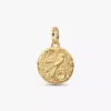 Schwalben-Medaillon-Charm, 14 Karat vergoldet Schwalben-Medaillon-Charm, 14 Karat vergoldet
