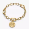 Schwalben-Medaillon-Charm, 14 Karat vergoldet Schwalben-Medaillon-Charm, 14 Karat vergoldet
