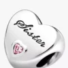 Schwester-Herz-Charm aus Sterlingsilber Schwester-Herz-Charm aus Sterlingsilber