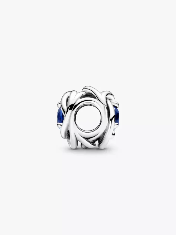 September Blue Eternity Circle Charm, Sterlingsilber September Blue Eternity Circle Charm, Sterlingsilber