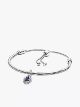 September Eternity Circle Dangle Charm-Armband-Set, 2er-Set
