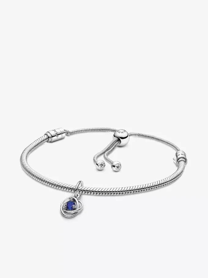 September Eternity Circle Dangle Charm-Armband-Set, 2er-Set September Eternity Circle Dangle Charm-Armband-Set, 2er-Set