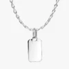 Set aus gravierbarem rechteckigem Anhänger und Unendlichkeitskette, 2er-Set Set aus gravierbarem rechteckigem Anhänger und Unendlichkeitskette, 2er-Set