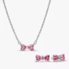 Set aus Halskette und Ohrringen mit Schleifenmotiv, 2er-Set Set aus Halskette und Ohrringen mit Schleifenmotiv, 2er-Set