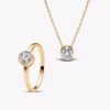 Set aus Halskette und Ring mit laborgrownem Diamant in Zargenfassung, 2er-Set Set aus Halskette und Ring mit laborgrownem Diamant in Zargenfassung, 2er-Set