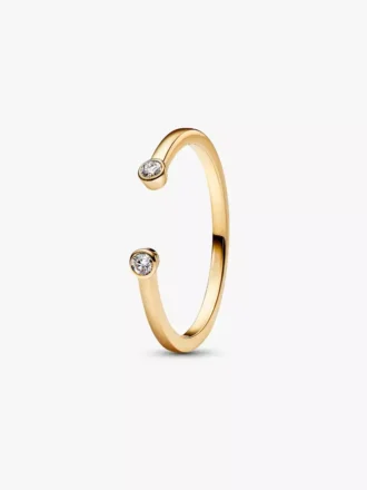 Set aus offenen Ohrringen und Ringen mit im Labor gezüchteten Diamanten, 2er-Set Set aus offenen Ohrringen und Ringen mit im Labor gezüchteten Diamanten, 2er-Set