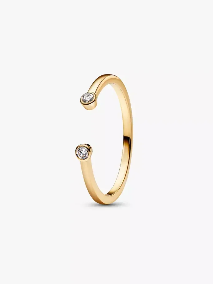 Set aus offenen Ohrringen und Ringen mit im Labor gezüchteten Diamanten, 2er-Set Set aus offenen Ohrringen und Ringen mit im Labor gezüchteten Diamanten, 2er-Set