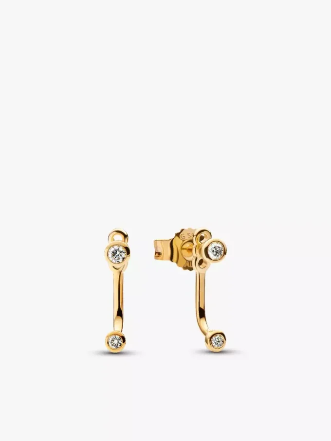 Set aus offenen Ohrringen und Ringen mit im Labor gezüchteten Diamanten, 2er-Set Set aus offenen Ohrringen und Ringen mit im Labor gezüchteten Diamanten, 2er-Set