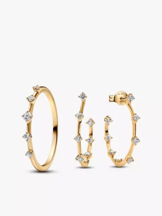 Set aus Ohrringen und Ring mit laborgrown Diamanten, 2er-Set Set aus Ohrringen und Ring mit laborgrown Diamanten, 2er-Set