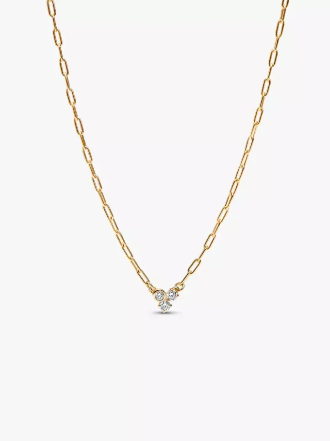 Set aus Paperclip-Halskette und Armband mit laborgezüchteten Diamanten, 2er-Set Set aus Paperclip-Halskette und Armband mit laborgezüchteten Diamanten, 2er-Set