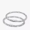 Set aus zwei Armbändern mit kubanischer Kette, Herz- und Ovalmotiven