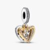 Shooting Star Hearts Double Dangle Charm – Sterlingsilber, 14-karätige Vergoldung Shooting Star Hearts Double Dangle Charm – Sterlingsilber, 14-karätige Vergoldung