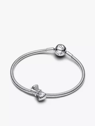 Silbernes Sparkling Bow Armband-Set, 2er-Set