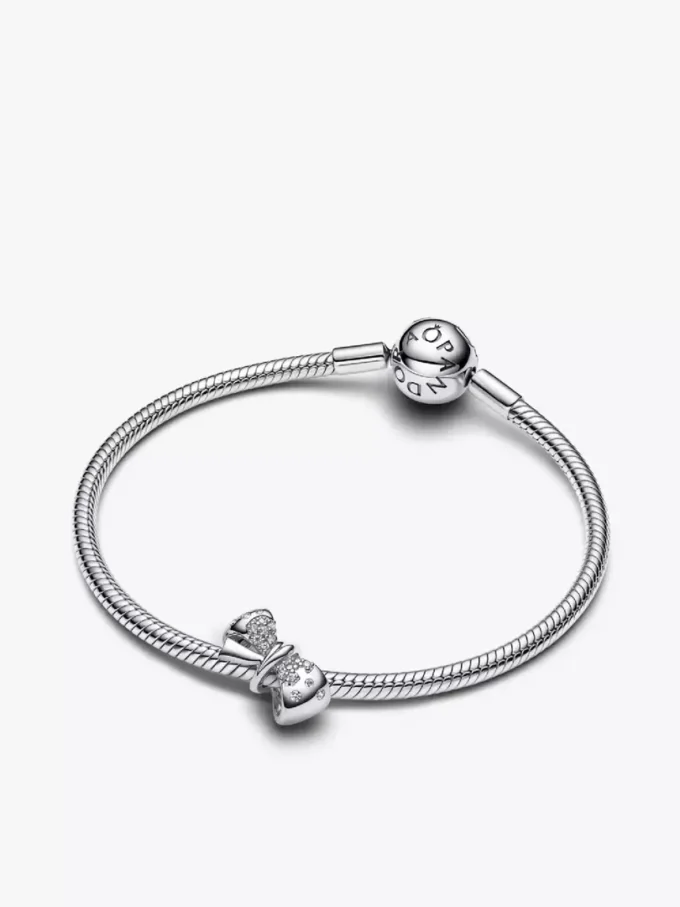 Silbernes Sparkling Bow Armband-Set, 2er-Set Silbernes Sparkling Bow Armband-Set, 2er-Set