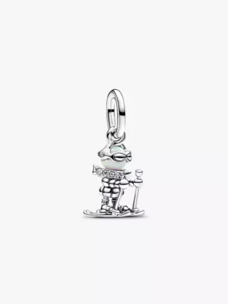Skifahrer-Dangle Charm aus Sterlingsilber Skifahrer-Dangle Charm aus Sterlingsilber