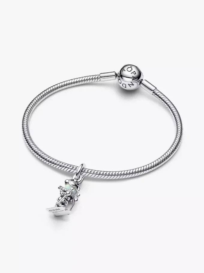 Skifahrer-Dangle Charm aus Sterlingsilber Skifahrer-Dangle Charm aus Sterlingsilber