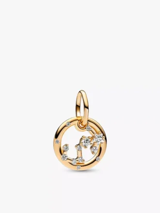 Skorpion-Sternzeichen-Dangle Charm, 14 Karat vergoldet