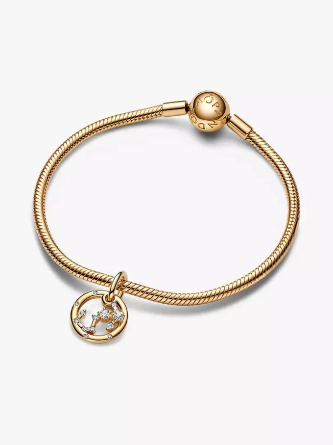 Skorpion-Sternzeichen-Dangle Charm, 14 Karat vergoldet Skorpion-Sternzeichen-Dangle Charm, 14 Karat vergoldet