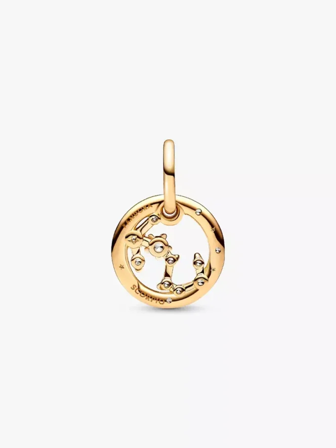 Skorpion-Sternzeichen-Dangle Charm, 14 Karat vergoldet Skorpion-Sternzeichen-Dangle Charm, 14 Karat vergoldet