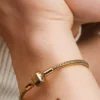 Snake Chain-Armband mit Fassverschluss, 14-karätig vergoldet Snake Chain-Armband mit Fassverschluss, 14-karätig vergoldet