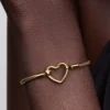 Snake Chain-Armband mit Herzverschluss, 14 Karat vergoldet Snake Chain-Armband mit Herzverschluss, 14 Karat vergoldet