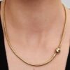Snake Chain-Halskette – 14-karätige Vergoldung