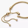 Snake Chain-Schiebearmband, 14-karätig vergoldet Snake Chain-Schiebearmband, 14-karätig vergoldet