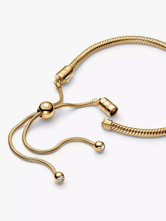 Snake Chain-Schiebearmband, 14-karätig vergoldet Snake Chain-Schiebearmband, 14-karätig vergoldet