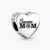Soccer Mom Herz-Charm aus Sterlingsilber
