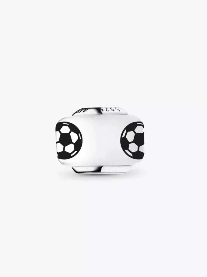 Soccer Murano Charm aus Sterlingsilber Soccer Murano Charm aus Sterlingsilber