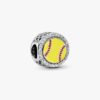 Softball-Charm – Sterlingsilber