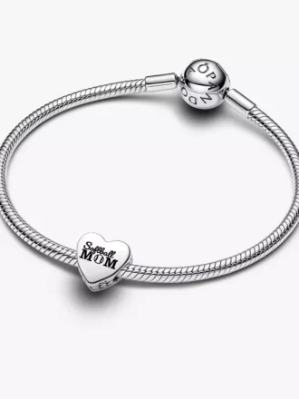 Softball-Mom-Herz-Charm aus Sterlingsilber