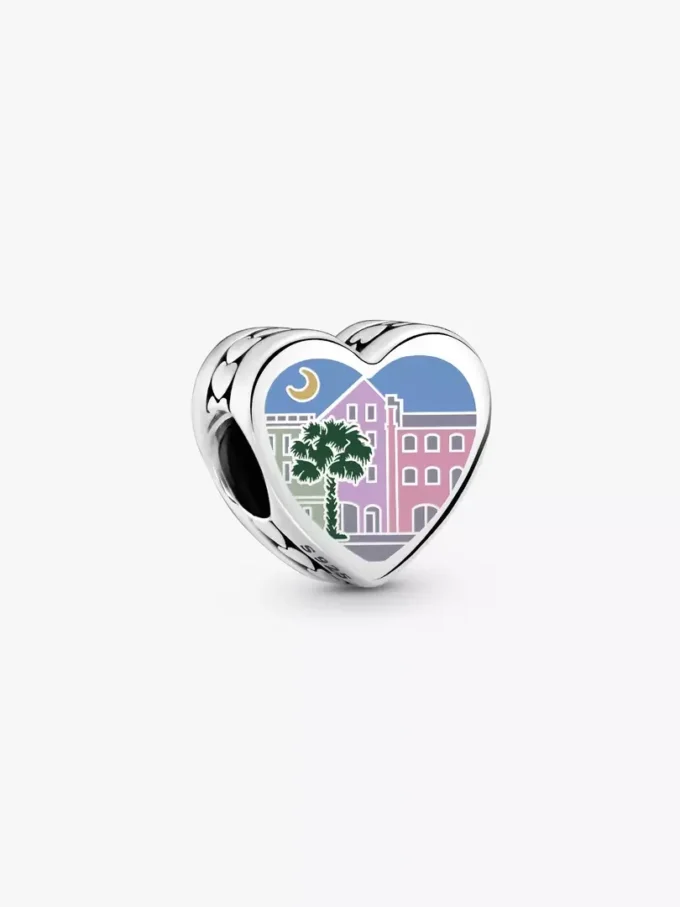 South Carolina Herz-Charm aus Sterlingsilber