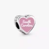 South Carolina Herz-Charm aus Sterlingsilber